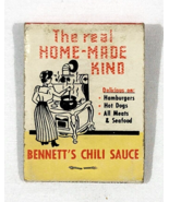 Vintage Bennett&#39;s Chili Sauce Matchbook Wood Stove Pictured - €10,96 EUR
