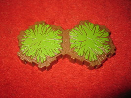 2004 - Heroscape Board Game Piece: Green Grass land 2-way hex tile - $2.00