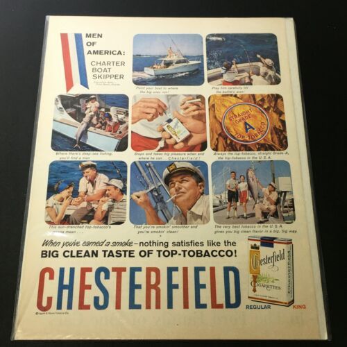 VTG Liggett &amp; Myers Tobacco Co. 1957 - Chesterfield King Size Cigarette ... - $14.20