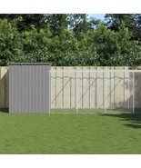 vidaXL Chicken Cage Light Grey Galvanized Steel 65 x 50 x 71.3 in Robust - $49,155.56 MXN