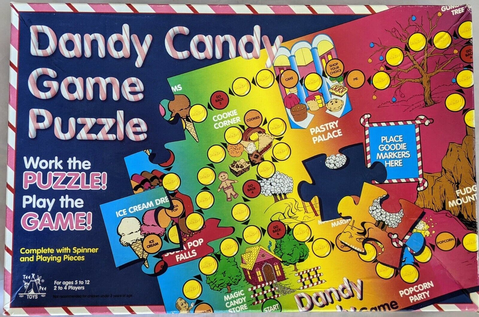 Dandy Candy Game Puzzle Vintage Candyland Knock Off Tee Pee Toys Age 5-12  New - $12.82