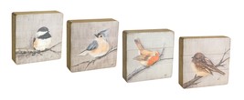 Bird Plaque (Set of 4) 8&quot;H Wood - £65.94 GBP