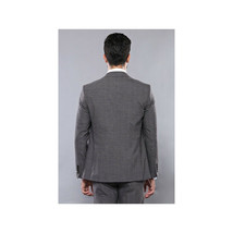Men 3pc European Suit WESSI by J.VALINTIN Extra Slim Fit JV35 gray Window Pane image 7