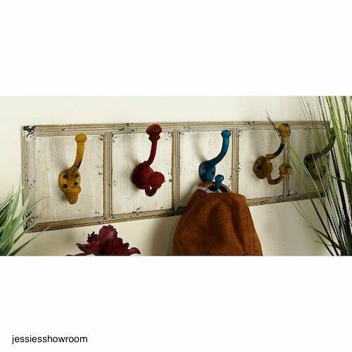 Country Coat Rack Entryway Hallway Mudroom Rustic Farm Decor Style Wood New - $88.81