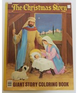 Vintage 1983 Stoneway Books Giant Story Coloring Book &quot;The Christmas Story&quot; - £15.72 GBP