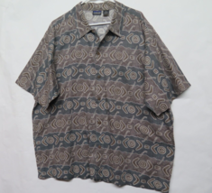 Patagonia Vintage Hawaiian Aloha Organic Cotton Shirt Tribal Print Sz L Rare - £110.87 GBP