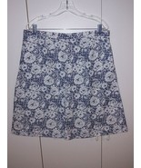 L.L. BEAN LADIES BLUE/WHITE CLASSIC FIT STRAIGHT REG. FIT SKIRT-L-NWT-LI... - $23.89 CAD