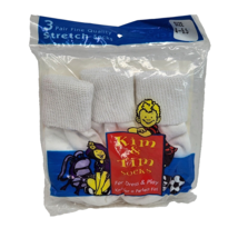 3 PAIR VINTAGE KIM &amp; TIM WHITE STRETCH KIDS SOCKS SIZE 4 - 6.5 NOS NEW S... - $351.27 MXN