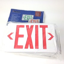 Lot of 2 Nora Lighting Exit Sign white red NX-603-LED Man Cave Decor - £11.63 GBP