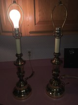 2 Gold Matching Lamp Bases - £109.99 GBP