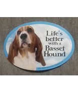 Dog Magnet: Life&#39;s Better With a Basset Hound. FUN Cute Great Gift Dog P... - £7.92 GBP