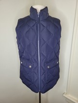 Talbot&#39;s women&#39;s Quilted puffer vest navy blue size small - £12.66 GBP