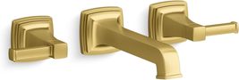 Kohler T26432-4-2MB Riff Widespread Wall-Mount Bathroom Faucet, 1.2 GPM - Brass - £180.37 GBP