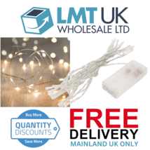 20 Warm White Battery Operated LED String Lights - Illuminate Any Space - £3.25 GBP