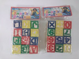2 Packs of Smarty Pants Childrens Wood Blocks NonToxic Letters, Numbers, Symbols - £7.79 GBP