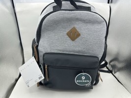 Baby Boom Diaper Bag Backpack Gray Infant Toddler 9 Pockets w/ Changing ... - $29.98