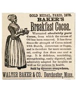 Walter Baker Breakfast Cocoa 1885 Advertisement Victorian Paris Expo ADB... - $28.11 CAD