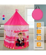 Prince Princess Kid Castle Play Tent Pop Up Outdoor Indoor Portable Girl... - £31.77 GBP