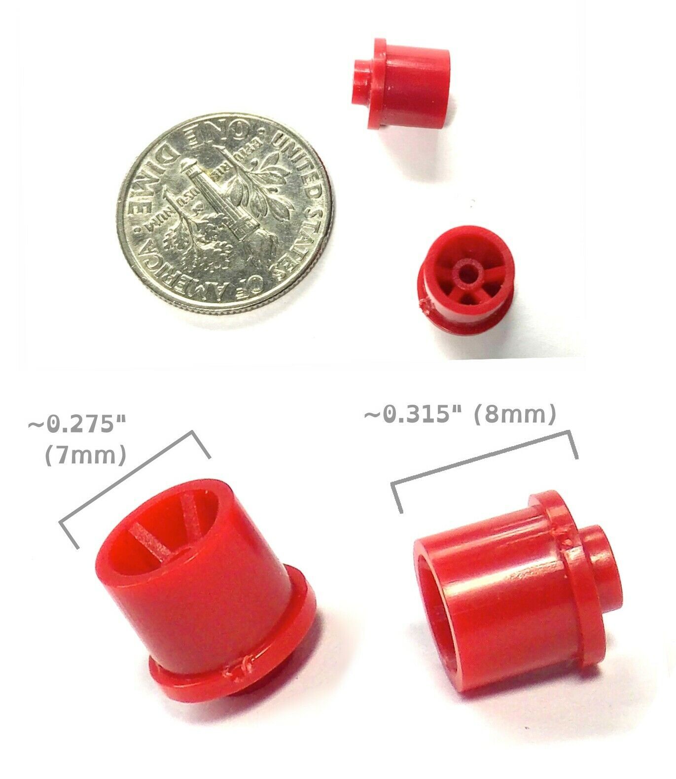 2pc BTO Newly Made Aurora AFX Magnatraction HO Slot Car Rear Wheels 8719... - $1.49