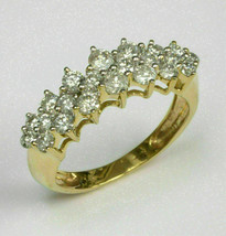 1.50Ct Round Brilliant Cut Simulated Diamond Women&#39;s Ring 925 Silver Gold Plated - £76.28 GBP