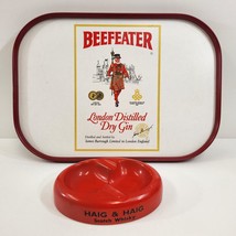 Haig &amp; Haig Scotch Whiskey Ashtray | Beefeater Gin Serving Tray Vtg Drin... - £23.01 GBP