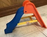 Vintage Little Tikes Vintage Dollhouse Slide Folding Orange Blue Yellow - $19.62