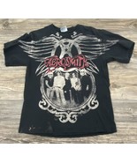 AEROSMITH Band T-Shirt (2010) ~Size Medium Black Graphic Hanes Heavyweight  - £17.08 GBP