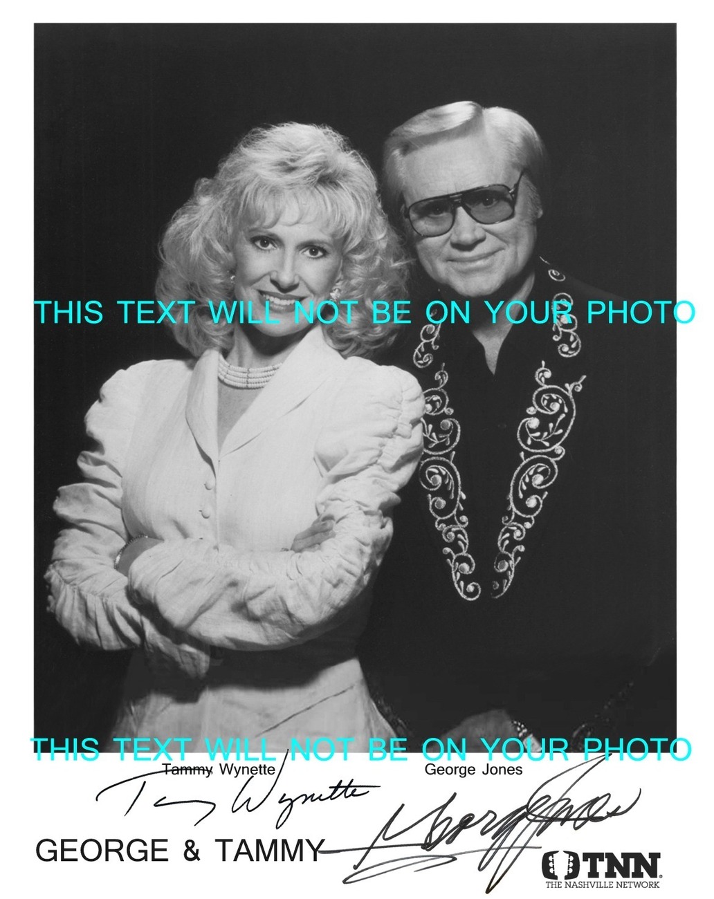 TAMMY WYNETTE AND GEORGE JONES SIGNED AUTOGRAPHED PROMOTIONAL 8X10 PHOTO - £12.77 GBP