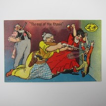 Leap Year End Chase Women Hunt Men Marriage Riffle Humor Unposted Antique 1908 - £7.97 GBP