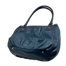 Tagnanello Blue Handbag Purse Shoulder 13x9x4 Magnetic Closure Leather - $31.67