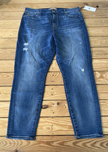7 for all mankind NWT $215 women’s high waist ankle skinny jeans 34 blue S10 - £69.08 GBP