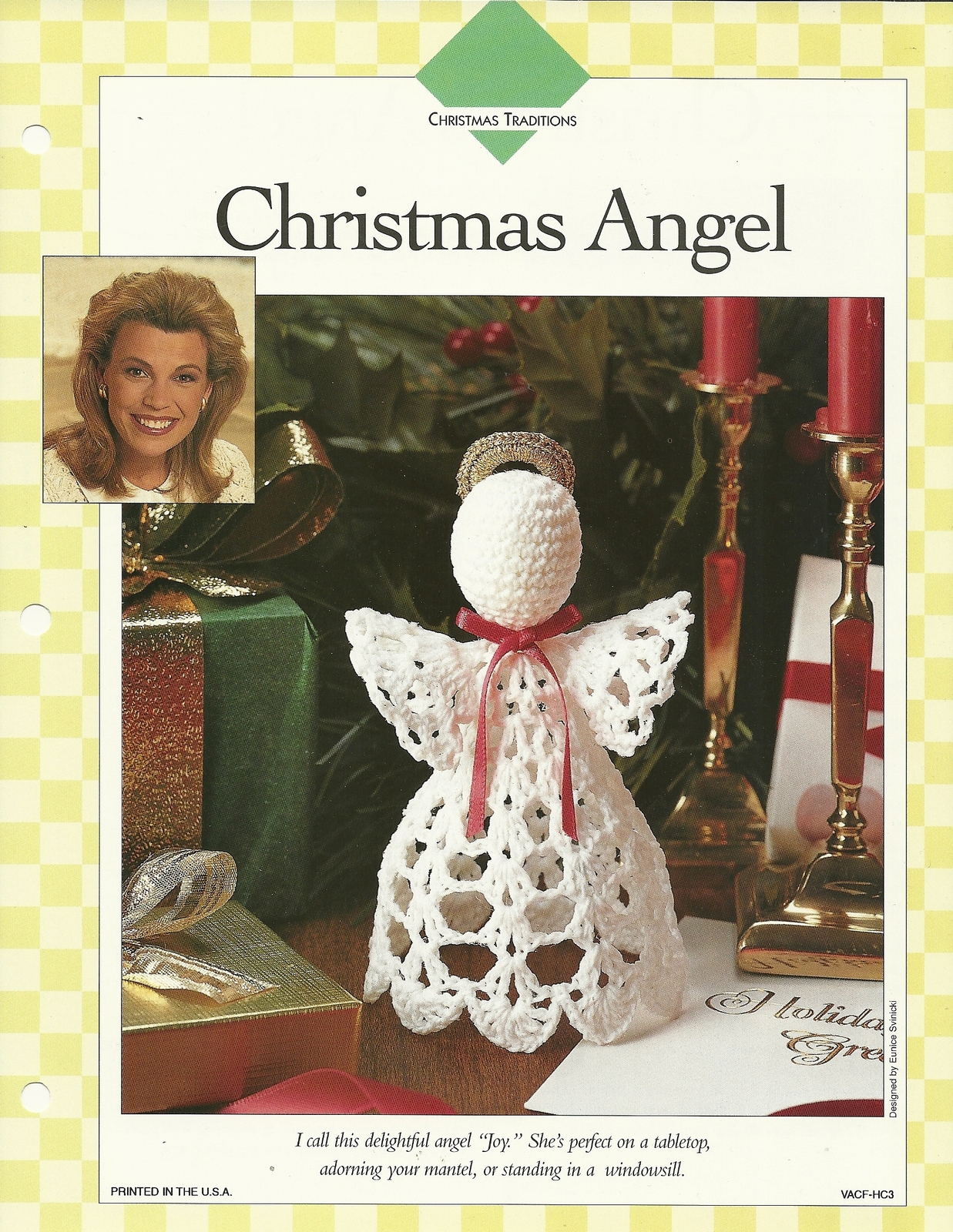 Christmas Angel Crochet Pattern Leaflet VACF-HC3 - £1.56 GBP