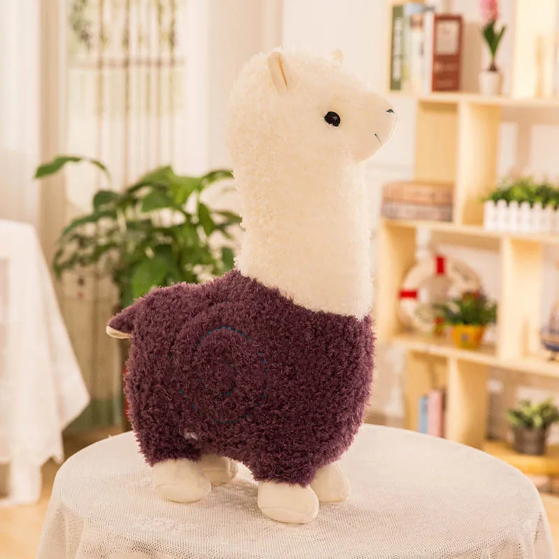 Purple Stuffed Toy - 28cm Kawaii Alpaca Plush Doll Cute Animal Doll Soft... - $285.21 MXN
