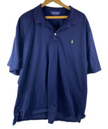 Polo Golf Ralph Lauren 2XL Shirt Mens Pima Cotton Navy Blue Collared Gre... - £43.74 GBP