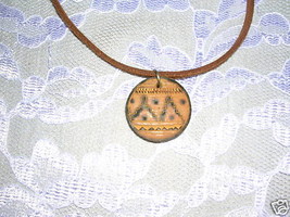 ROUND TRIBAL MOUNTAIN GRAND CANYON PENDANT 18&quot; NECKLACE - $146.81 MXN