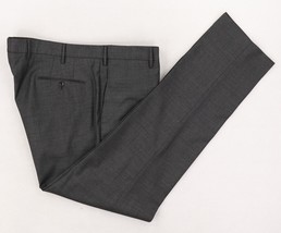 Incotex Pants Classic Fit Dress Pants Mens 41 X 34 Charcoal Gray 100% Wool - $46.50