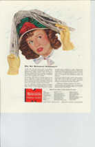 1947 Print Ad Monsanto- Pretty Woman, Woman in Hat, Woman With Gloves, Distress - £11.36 GBP