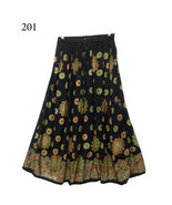 Black Flowers  Long Skirt  Hippie Skirt  Broom Skirt  - $365.38 MXN
