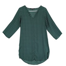 19 Cooper Women&#39;s XS Green Geometric Shift Knee-Length Dress Lagenlook C... - $418.16 MXN
