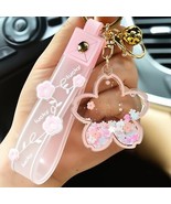 Sakura Glitters Keychain with Golden Bells | Kawaii Office Accessories C... - $25.94 CAD