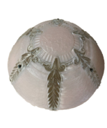 Vintage Pink Frosted Art Deco Glass 3 Chain Hanging Ceiling Light W/Hanger - €85,19 EUR