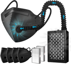 Electric Wearable Air Purifier Maskes,Air Supply,With HEPA Filter,For Dust Work, - £61.52 GBP