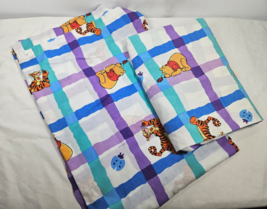 Vintage 90s Pooh &amp; Tigger TWIN Size Bed Sheet Set for 39x75 Mattress - £23.66 GBP