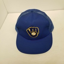 Vintage Milwaukee Brewers MLB Trucker Mesh Snapback Hat, Twins Brand, NOS - £19.08 GBP