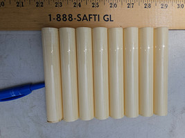 24JJ01 Set Of 8 Chandlelier Tubes, Ivory Plastic, 5&quot; X 7/8&quot;OD X 13/32&quot;ID +/- Vgc - £8.91 GBP