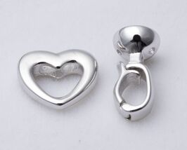 Premium Quality Love Heart Lobster Clasp Hook Connector for Necklace Fin... - €1,67 EUR+