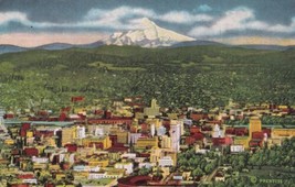 Portland Oregon OR Mt. Hood Bird&#39;s Eye View Postcard A19 - £2.34 GBP