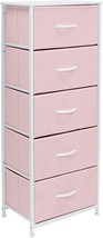 Sorbus Fabric Dresser For Kids Bedroom - Chest Of 5 Drawers, Tall Storage Tower, - £69.68 GBP