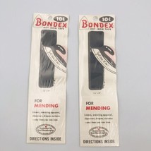 Two (2) Vintage Bondex Hot Iron Tape Black 1 1/4&quot; x 24&quot; Unopened Sealed - £7.46 GBP