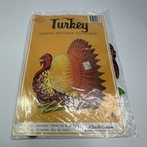 Vintage Beistle Honeycomb Turkey 12 Inch Centerpiece - NOS 1983 - £9.97 GBP